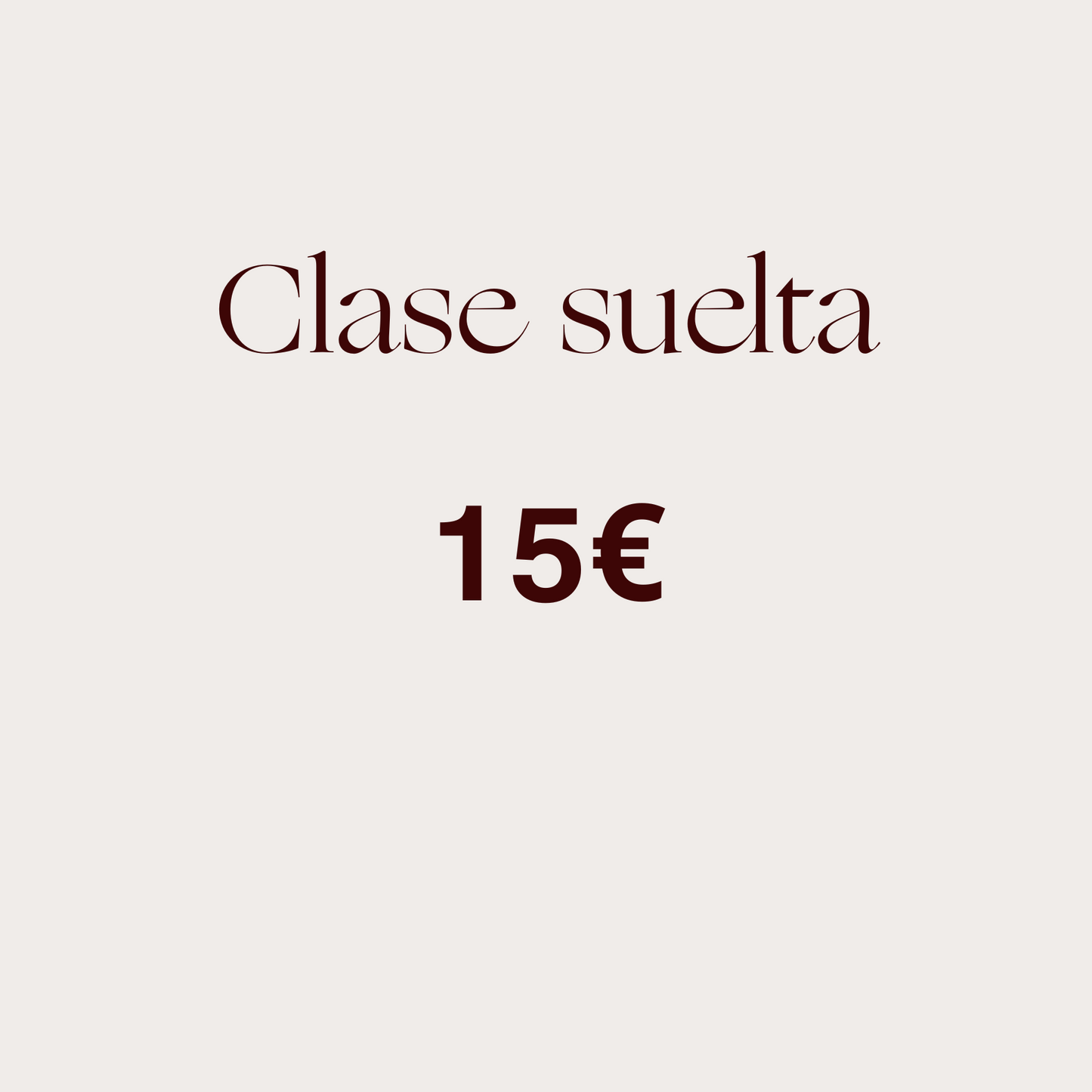 Clase suelta