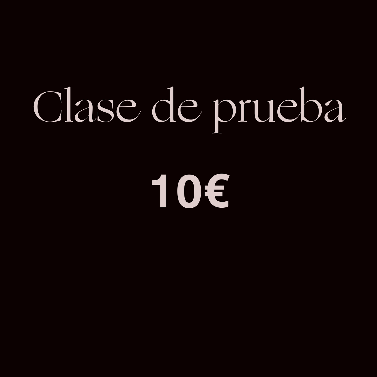 Clase de prueba - Solo para nuevos usuarios